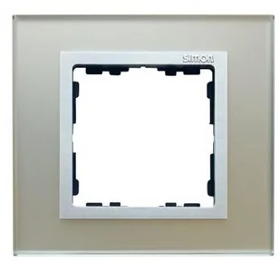 Simon Ramka Kontakt 82 1x kryształ-srebrny/pośrednia alu. mat - Klawisze i ramki - miniaturka - grafika 3