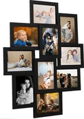 Ramki na zdjęcia - NA Ramka 10 zdjęć 13x18 cm czarna MDF 332783 - miniaturka - grafika 1