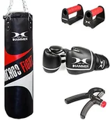 Pozostałe akcesoria do sportów walki - Hammer Box-Set Chicago Fight 7-częściowy, czarny, 100 cm 92097 - miniaturka - grafika 1