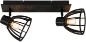 Lampy sufitowe - QAZQA Przemysłowa lampa sufitowa czarna 2-światła - Fotu - miniaturka - grafika 1