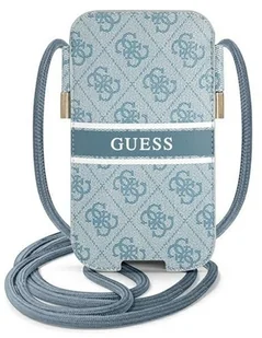 Guess 4G Printed Stripe Pouch - Torebka na telefon L niebieski GUPHL4GDBL - Etui i futerały do telefonów - miniaturka - grafika 2