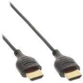 Kable miedziane - InLine 17502S Premium SuperSlim A USB A Niebieski kabel High Speed HDMI z Ethernet 1,8 m Czarny/złoty 4043718210978 - miniaturka - grafika 1