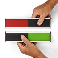 Dekoracje domu - Legamaster 7  601200-tabliczka na drzwi 6 x 25 cm z rowkami, 250 X 60 MM, w kolorze czarnym 851667000 - miniaturka - grafika 1