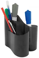 Przyborniki na biurko - ICO Przybornik na biurko ICO Lux transparentny czarny - miniaturka - grafika 1