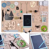 Zabawki sensoryczne - Tablica Manipulacyjna Sensoryczna Montessori XXL - miniaturka - grafika 1