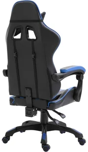 vidaXL vidaXL Fotel dla gracza, niebieski, PU - Fotele gamingowe - miniaturka - grafika 12