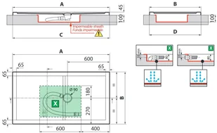 Novellini Olympic Plus 120x70 OL120704-30 - Brodziki prysznicowe - miniaturka - grafika 3
