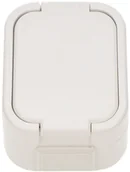 Rozgałęźniki - Solight Gniazdko do wilgotnego pomieszczenia z wieczkiem - miniaturka - grafika 1