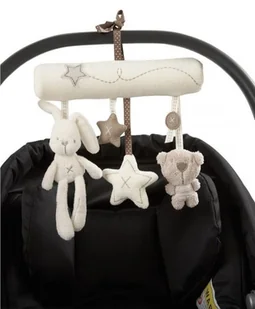 Zawieszka na wózek nosidełko szaro biała zwierzaki - Zawieszki dla dzieci i niemowląt - miniaturka - grafika 3