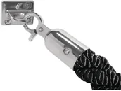 Wyposażenie lokali gastronomicznych - Bolero Zaplatany sznur odgradzający | czarny | 1500 mm CF136 - miniaturka - grafika 1