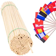 Naczynia i sztućce jednorazowe - Patyczki do flag chorągiewek drewniane bukowe 50cm/5mm 100szt FLAG-50-5-100 - miniaturka - grafika 1