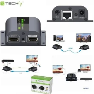 Techly Extender HDMI Techly po skrętce Cat. 6/6a/7, do 60m, Full HD z IR, czarny IDATA EX-HL21D 020706 - Inne akcesoria audio-wideo - miniaturka - grafika 6