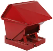 Pojemniki przemysłowe - intra.se Swedmach Kontener Do Wózka Widłowego Tippo - 200 L., Z Wysoką Pokrywą Czerwony - miniaturka - grafika 1