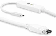 Kable USB - StarTech Com Cavo Adattore USB-C a Displayport da 3 m, 4K 60Hz, Bianco, Adattore USB Tipo-C, kompatybilny z Thunderbolt 3 CDP2DPMM3MW - miniaturka - grafika 1