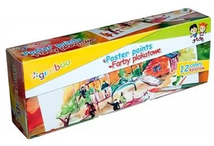 GIMBOO Farby plakatowe 12x20ml mix kolorów 7101BTS17-99 - Przybory szkolne - miniaturka - grafika 3