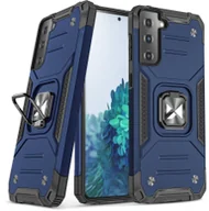 Etui i futerały do telefonów - Wozinsky Ring Armor pancerne hybrydowe etui pokrowiec + magnetyczny uchwyt Samsung Galaxy S22+ (S22 Plus) niebieski - miniaturka - grafika 1