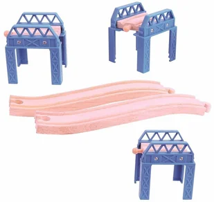 Bigjigs Toys Zestaw wsporników do konstrukcji kolejkowych BJT056 - Pociągi dla dzieci - miniaturka - grafika 3