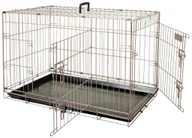 Sprzęt podróżny i transportery dla psów - Flamingo FLAMINGO Klatka dla zwierząt Ebo, brąz metalik, 92x56x64 cm, 517582 - miniaturka - grafika 1