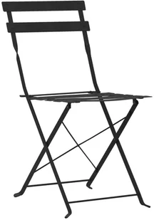 vidaXL 3-częściowy zestaw mebli bistro, czarny, stalowy - Meble ogrodowe - miniaturka - grafika 6