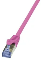 Kable miedziane - LogiLink Patchcord CQ3099S Cat.6A S/FTP 10m różowy SPLKOKPF0910 - miniaturka - grafika 1