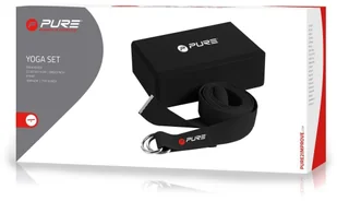 Pure2Improve LumarkoZestaw do jogi, klocek i pas, czarny 437441 VidaXL - Klocki do jogi - miniaturka - grafika 2