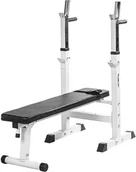 Ławki treningowe - Movit BIAŁA ŁAWECZKA NA SZTANGĘ ŁAWKA DO ĆWICZEŃ STOJAKI 20040885 - miniaturka - grafika 1