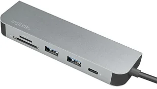Logilink Hub Wielofiunkcyjny USB-C Czytnik kart HDMI PD - Adaptery i przejściówki - miniaturka - grafika 2