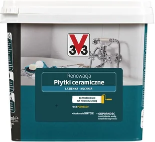 V33 Farba renowacyjna Płytki Ceramiczne 0 75 l biały - Farby do metalu - miniaturka - grafika 4