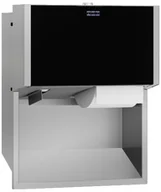 Akcesoria do wc - Franke Pojemnik na papier toaletowy w dwóch rolkach EXOS Franke stal szlachetna + czarne szkło EXOS676EB - miniaturka - grafika 1