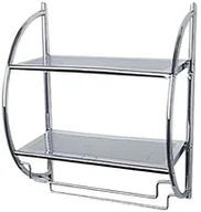 Wieszaki łazienkowe - Wenko Uniwersalna półka łazienkowa z wieszakiem na ręczniki 45x25x55 cm - miniaturka - grafika 1