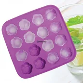 Akcesoria do lodu - SILIKONOWA FORMA NA KOSTKI LODU "KWIATKI'' - miniaturka - grafika 1