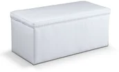 Inne meble do salonu - Dekoria Skrzynia tapicerowana Snow White biały) 120x40x40 cm Cotton Panama 526-702-34 - miniaturka - grafika 1