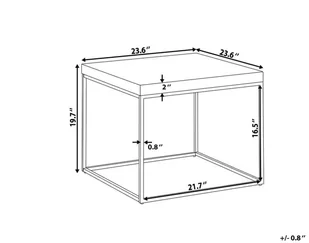 Beliani Stolik jasne drewno z czarnym DELANO - Ławy i stoliki kawowe - miniaturka - grafika 8