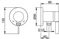 Baterie podtynkowe - Keuco Ixmo Jednouchwytowa bateria wannowo-prysznicowa podtynkowa z przyłączem węża DN15 chrom 59552019501 - miniaturka - grafika 1