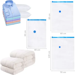 vidaXL Próżniowe worki podróżne na ubrania, 60x40 cm, 10 szt. vidaXL - Pudła i pojemniki do przechowywania - miniaturka - grafika 6