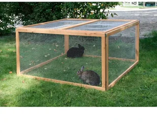 Kerbl Wybieg dla małych zwierząt Vario, drewniany, brązowy 84399 - Klatki dla gryzoni - miniaturka - grafika 3