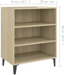 vidaXL Lumarko Szafka, kolor dąb sonoma, 57x35x70 cm, płyta wiórowa 806052 - Szafki do salonu - miniaturka - grafika 6