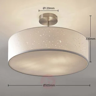 Lampenwelt com Lampa sufitowa Umma z dystansem, biała - Lampy sufitowe - miniaturka - grafika 4