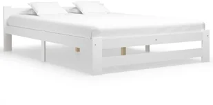 vidaXL Lumarko Rama łóżka, biała, lite drewno sosnowe, 120 x 200 cm 322000 - Łóżka - miniaturka - grafika 2