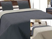 Narzuty - Euromat Dwustronna Narzuta Vigo II Ciemno Szara-Srebrna 11- Bez Poszewek 13953 - miniaturka - grafika 1