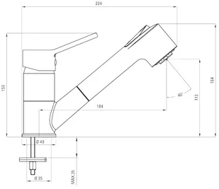 Deante BDN 071M - Baterie kuchenne - miniaturka - grafika 4