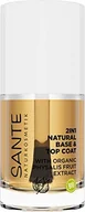 Lakiery do paznokci - Sante Naturkosmetik 2 w 1 Natural Base & Top Coat, lakier wierzchni i podkładowy, z ekstraktem z owoców bio-fizalisowanych, wegański, 10 ml - miniaturka - grafika 1