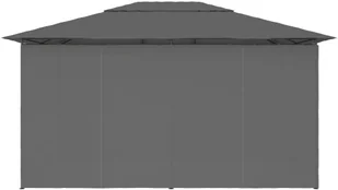 vidaXL Namiot ogrodowy z zasłonami, 4 x 3 m, antracytowy - Pawilony ogrodowe - miniaturka - grafika 6