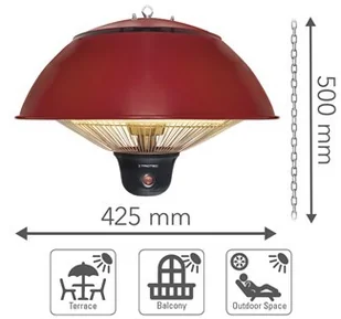 TROTEC Designerski sufitowy promiennik ciepła IR 1510 SC - Ogrzewanie przenośne - miniaturka - grafika 3