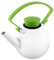 Dzbanki i imbryki - QDO qdo dzbanek na herbatę z uchwytem Clip, porcelana, zielony Q567369 - miniaturka - grafika 1