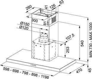 Franke Format 45 FDF 9254 XS - Okapy kuchenne - miniaturka - grafika 3