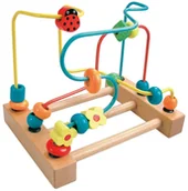 Zabawki interaktywne dla dzieci - BINO Drewniana pętla z koralikami-biedronka 1_698288 - miniaturka - grafika 1