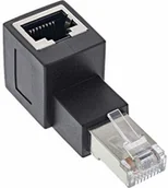 Kable - InLine Adapter RJ45 Cat.6A, wtyczka RJ45 / gniazdo, 90° zagięty w górę 69991A - miniaturka - grafika 1