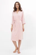 Szlafroki damskie - Luisa Moretti Koszula nocna damska ERICA ze szlafrokiem Różowy M LM_6181 - miniaturka - grafika 1