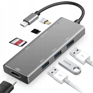 Adapter 7w1 Hub Usb-c Hdmi 4K Sd Macbook Pro / Air - Złącza, przejściówki, adaptery - miniaturka - grafika 11